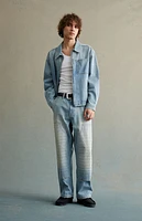 RARE DNM EDIT Light Indigo Embossed Baggy Carpenter Jeans