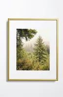 Trees Metal Framed Art Print Gold 8" x 10"
