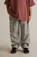 Fear of God Essentials Kids Dark Heather Oatmeal Fleece Relaxed Sweatpants