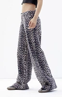 PacSun Casey Leopard Low Rise Baggy Jeans