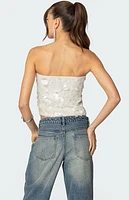 Edikted Samara Sequin Strapless Top