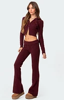 Ray Cable Knit Flared Pants