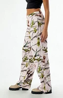 Pacsun Pink Camo Baggy Sweatpants