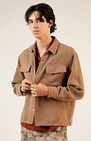 Pacsun Brown Tweed Overshirt