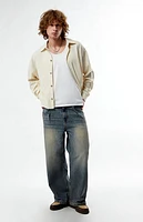 FIELD OF STUDY by Pacsun Ripley Long Sleeve Cropped Shirt