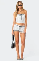 Edikted Ribbon Eyelet Corset
