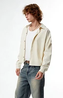 FIELD OF STUDY by Pacsun Ripley Long Sleeve Cropped Shirt