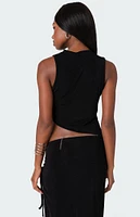 Edikted Goldie Asymmetric Cut Out Top