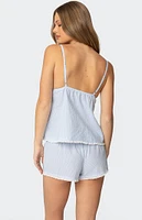 Edikted Danna Pinstripe Babydoll Tank Top