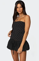 Edikted Polka Dot Built Bra Tube Top