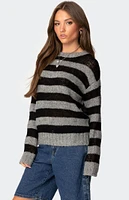 Edikted Light Knit Striped Sweater