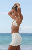 TOAST Eco White Signature Triangle Bikini Top