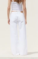 PacSun White Ripped Low Rise Girlfriend Jeans