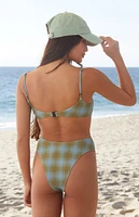 Thrills Plaid Ansley '90s High Waisted Bikini Bottom