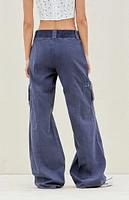 PacSun Navy Low Rise Baggy Flare Pants