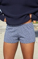 John Galt Dark Blue Floral Emery Pajama Shorts