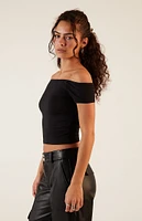 Est. PAC 1980 Off-The-Shoulder Cinched Top