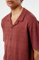 PacSun Hudson Burgundy Oversized Camp Shirt