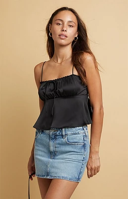 Beverly and Beck Tie Front Trim Cami