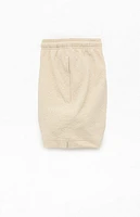 Pacsun Tan Sail Seersucker 4.5" Swim Trunks