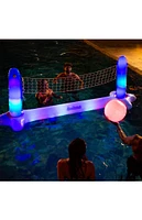 PoolCandy Inflatable Illuminated LED Volleyball Game Set