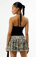 LA Hearts Camo Pleated Mini Skort