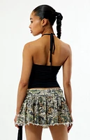 LA Hearts Camo Pleated Mini Skort
