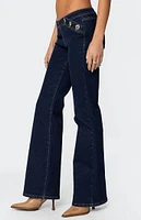 Edikted Alison Low Rise Flared Jeans