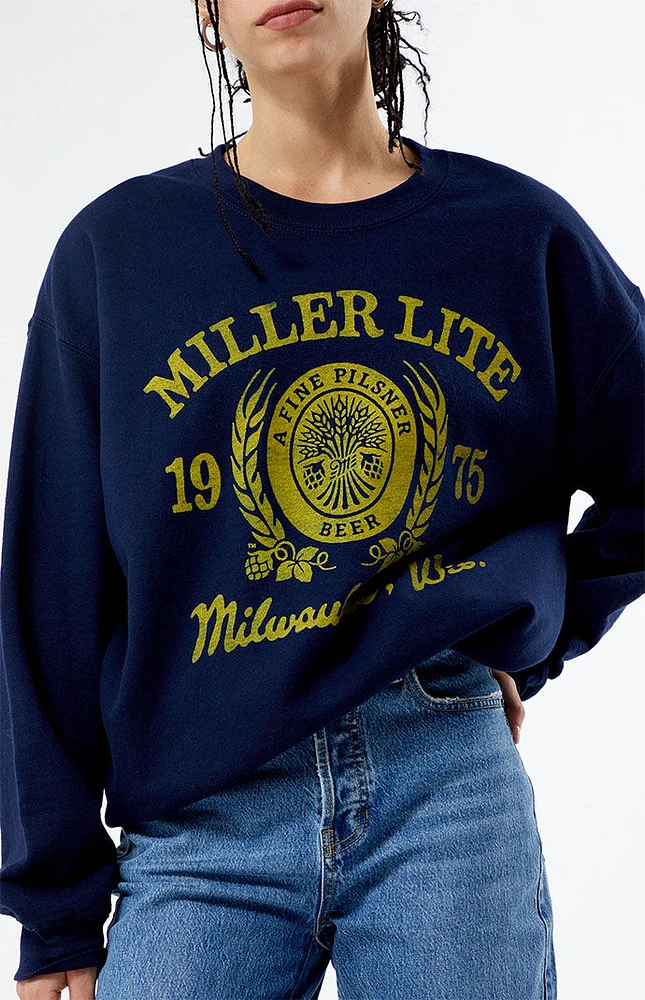 Junk Food Miller Lite Crew Neck Sweatshirt