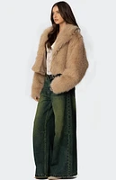 Edikted Sierra Oversized Faux Fur Jacket