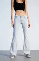 Light Blue Low Rise Flare Jeans