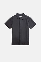 Rhythm Black Classic Linen Shirt