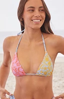 Roxy Tapestry Patchwork Triangle Bikini Top