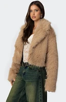 Edikted Sierra Oversized Faux Fur Jacket