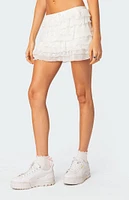 Edikted Adeena Layered Ruffle Mini Skirt