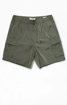 PacSun Olive Nylon Cargo Shorts