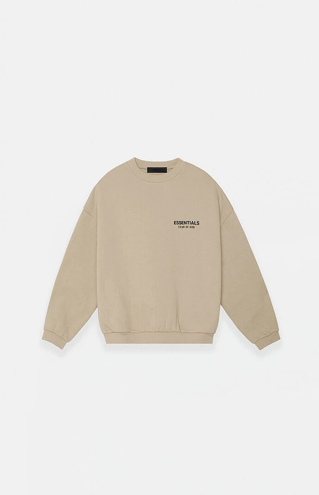 Fear of God Essentials Kids Desert Sand Fleece Crew Neck Sweatshirt