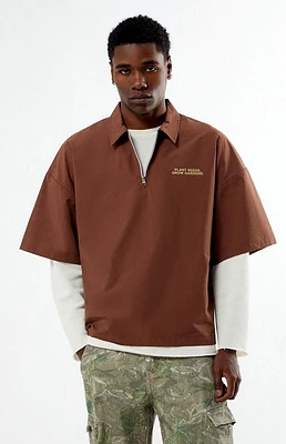 GARDENS & Seeds Co-Op Plant Half Zip Shirt