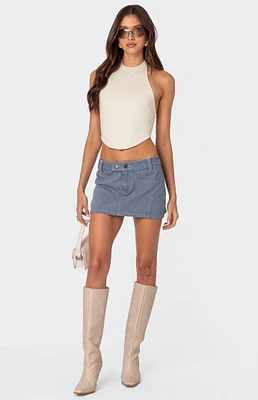 Edikted Louisa Denim Mini Skirt