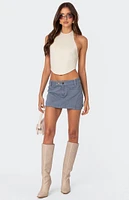 Edikted Louisa Denim Mini Skirt