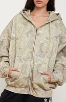 PacSun Camo Tree Zip Up Hoodie