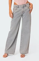 Bow Pocket Relaxed Jeans