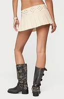 Edikted Lovina Grommet Pleated Mini Skort