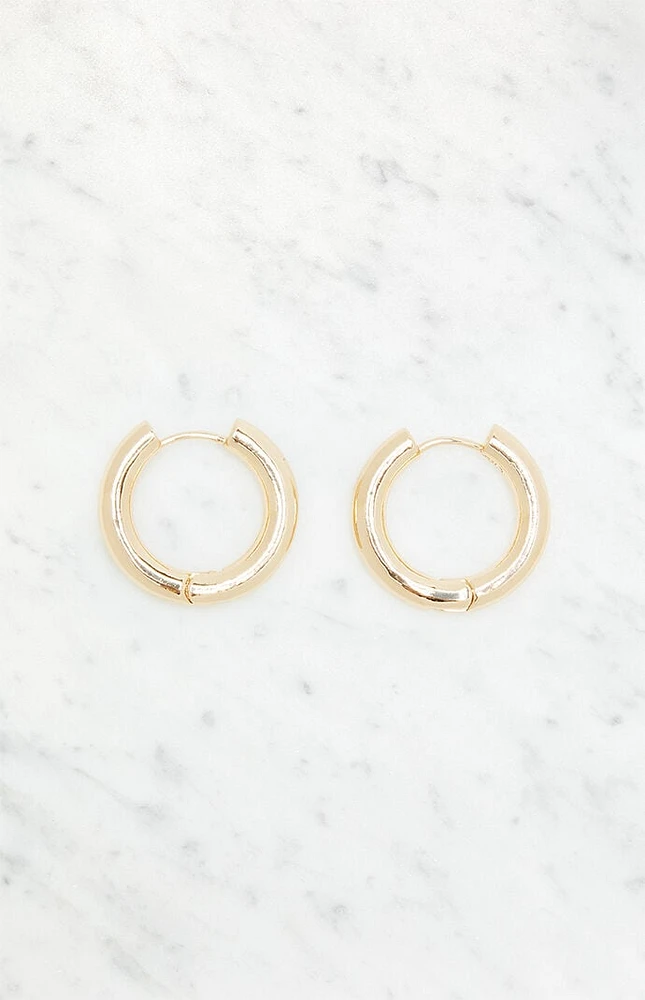 LA Hearts Medium Chunky Basic Hoop Earrings