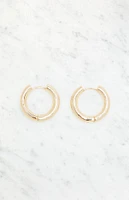 LA Hearts Medium Chunky Basic Hoop Earrings