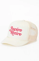 Motel Margarita Aspire To Retire Script Trucker Hat