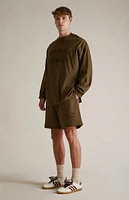 Fear of God Essentials Olive Long Sleeve T-Shirt