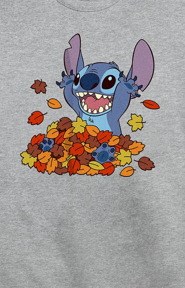 Lilo & Stitch Leaf Pile Crew Neck Sweatshirt