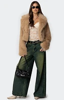 Edikted Sierra Oversized Faux Fur Jacket