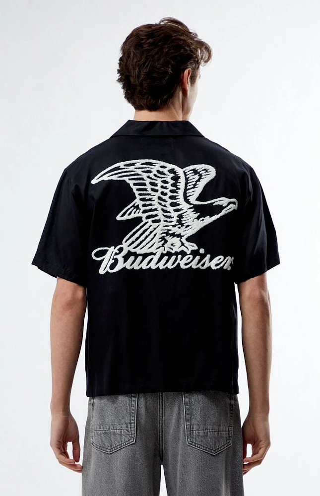 Budweiser By PacSun Talon Cropped Woven Camp Shirt